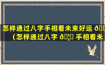 怎样通过八字手相看未来好运 🌺 （怎样通过八字 🦈 手相看未来好运的人）